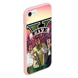 Чехол iPhone 7/8 матовый GTA V TEAM FOREVER AND EVER, цвет: 3D-светло-розовый — фото 2