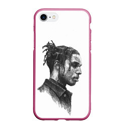 Чехол iPhone 7/8 матовый ASAP ROCKY АСАП спина Z, цвет: 3D-малиновый