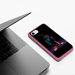 Чехол iPhone 7/8 матовый Friday Night Funkin Витти, цвет: 3D-малиновый — фото 2