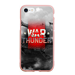 Чехол iPhone 7/8 матовый WAR THUNDER ВАР ТАНДЕР, цвет: 3D-светло-розовый