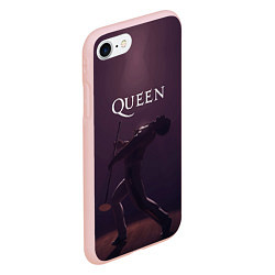 Чехол iPhone 7/8 матовый Freddie Mercury Queen Z, цвет: 3D-светло-розовый — фото 2