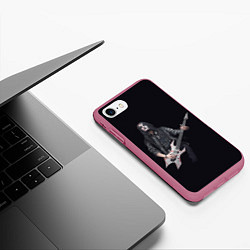 Чехол iPhone 7/8 матовый James Root, цвет: 3D-малиновый — фото 2