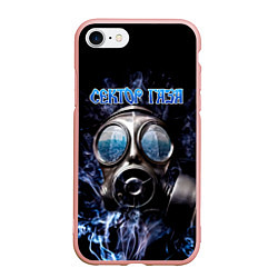 Чехол iPhone 7/8 матовый Сектор Газа противогаз и дым