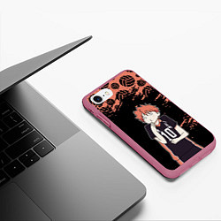 Чехол iPhone 7/8 матовый ХИНАТА HINATA, цвет: 3D-малиновый — фото 2