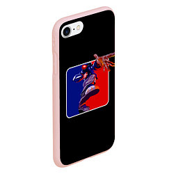 Чехол iPhone 7/8 матовый Logo LB, цвет: 3D-светло-розовый — фото 2