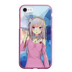 Чехол iPhone 7/8 матовый Emilia&Rem, цвет: 3D-малиновый