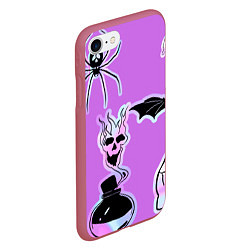 Чехол iPhone 7/8 матовый Зелье смерти,паук-Holographica, цвет: 3D-малиновый — фото 2