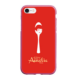 Чехол iPhone 7/8 матовый Amelie Poulain, цвет: 3D-малиновый