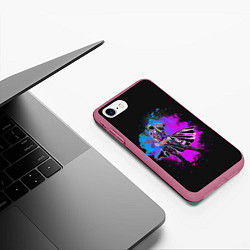 Чехол iPhone 7/8 матовый Stardust Crusaders, цвет: 3D-малиновый — фото 2