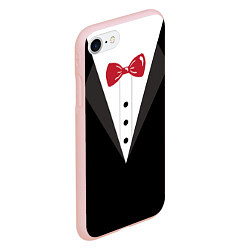 Чехол iPhone 7/8 матовый Смокинг, цвет: 3D-светло-розовый — фото 2