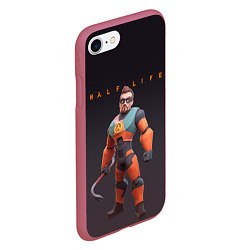 Чехол iPhone 7/8 матовый FREEMAN ФРИМАН HALF LIFE Z, цвет: 3D-малиновый — фото 2