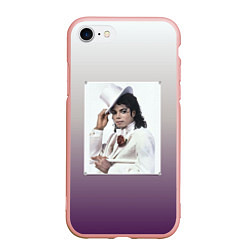 Чехол iPhone 7/8 матовый Майкл Джексон навсегда, цвет: 3D-светло-розовый