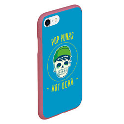 Чехол iPhone 7/8 матовый Pop punk fan, цвет: 3D-малиновый — фото 2