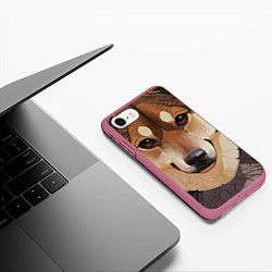 Чехол iPhone 7/8 матовый Весенний хранитель, цвет: 3D-малиновый — фото 2