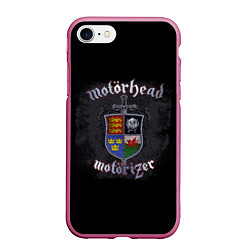 Чехол iPhone 7/8 матовый Shield of Motorhead, цвет: 3D-малиновый