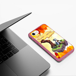 Чехол iPhone 7/8 матовый Genshin Impact Геншин Импакт, цвет: 3D-малиновый — фото 2