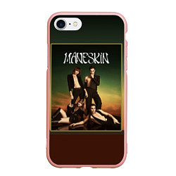 Чехол iPhone 7/8 матовый Maneskin в лучах заката, цвет: 3D-светло-розовый