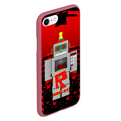 Чехол iPhone 7/8 матовый ROBO ROBLOX РОБЛОКС Z, цвет: 3D-малиновый — фото 2