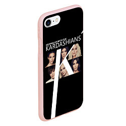 Чехол iPhone 7/8 матовый Семейство Кардашьян, цвет: 3D-светло-розовый — фото 2