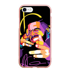 Чехол iPhone 7/8 матовый Drake, цвет: 3D-светло-розовый