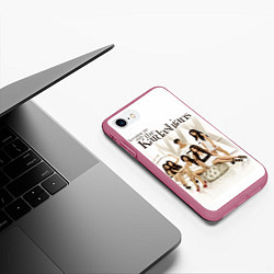 Чехол iPhone 7/8 матовый Семейство Кардашьян, цвет: 3D-малиновый — фото 2