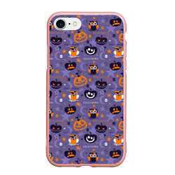 Чехол iPhone 7/8 матовый Хэллоуин, цвет: 3D-светло-розовый
