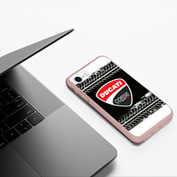 Чехол iPhone 7/8 матовый Ducati Дукати Z, цвет: 3D-светло-розовый — фото 2
