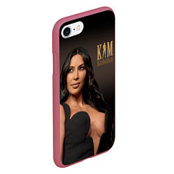 Чехол iPhone 7/8 матовый Ким Кардашьян, цвет: 3D-малиновый — фото 2