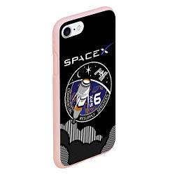 Чехол iPhone 7/8 матовый Space X, цвет: 3D-светло-розовый — фото 2