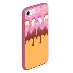 Чехол iPhone 7/8 матовый Мороженое Ice Scream Z, цвет: 3D-малиновый — фото 2