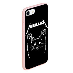 Чехол iPhone 7/8 матовый METALLICA МЕТАЛЛИКА, цвет: 3D-светло-розовый — фото 2