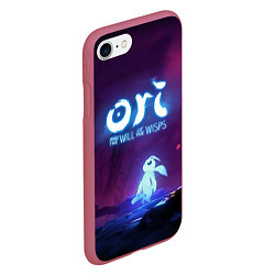 Чехол iPhone 7/8 матовый Ori Ори, цвет: 3D-малиновый — фото 2