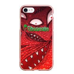 Чехол iPhone 7/8 матовый Terraria Wall of Flesh, цвет: 3D-светло-розовый