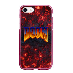 Чехол iPhone 7/8 матовый DOOM ДУМ Z, цвет: 3D-малиновый