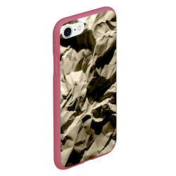 Чехол iPhone 7/8 матовый Мягкая мятая бумага, цвет: 3D-малиновый — фото 2