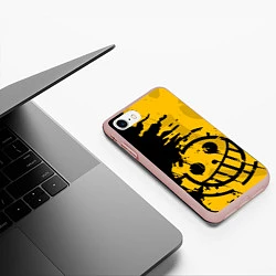 Чехол iPhone 7/8 матовый ONE PIECE PIRATES ПИРАТЫ, цвет: 3D-светло-розовый — фото 2