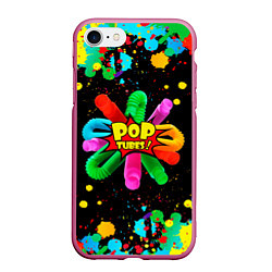 Чехол iPhone 7/8 матовый Pop Tubes, поп трубка pop it