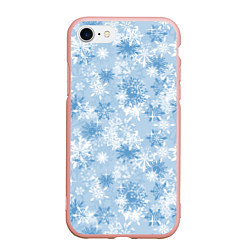 Чехол iPhone 7/8 матовый Морозец, цвет: 3D-светло-розовый