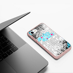 Чехол iPhone 7/8 матовый Игра в кальмара, цвет: 3D-светло-розовый — фото 2
