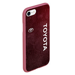Чехол iPhone 7/8 матовый TOYOTA RED GRUNGE, цвет: 3D-малиновый — фото 2