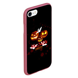 Чехол iPhone 7/8 матовый Кровавый Halloween, цвет: 3D-малиновый — фото 2