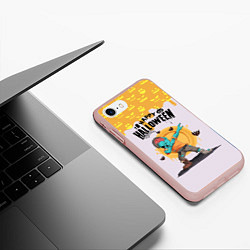 Чехол iPhone 7/8 матовый Dab zombie halloween, цвет: 3D-светло-розовый — фото 2