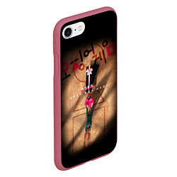 Чехол iPhone 7/8 матовый Игра в кальмара: Удаление, цвет: 3D-малиновый — фото 2