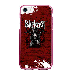 Чехол iPhone 7/8 матовый Слипкнот Гранж Slipknot Rock Goat, цвет: 3D-малиновый