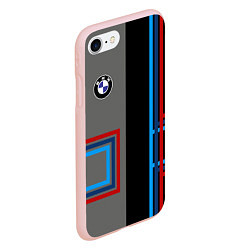 Чехол iPhone 7/8 матовый Автомобиль BMW БМВ, цвет: 3D-светло-розовый — фото 2