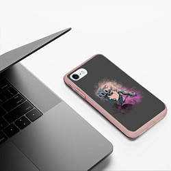 Чехол iPhone 7/8 матовый Giorno Giovanna Paints, цвет: 3D-светло-розовый — фото 2
