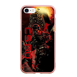 Чехол iPhone 7/8 матовый CS GO SPECIAL OPERATION RED ALERT SKIN КС ГО КРАСН