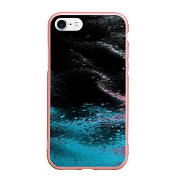Чехол iPhone 7/8 матовый Распад красок, цвет: 3D-светло-розовый