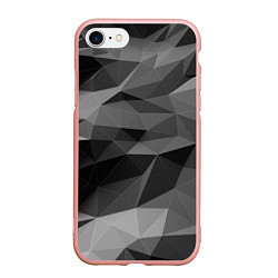 Чехол iPhone 7/8 матовый Чб абстракция, цвет: 3D-светло-розовый