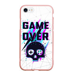 Чехол iPhone 7/8 матовый Game OVER - NEON 3D, цвет: 3D-светло-розовый